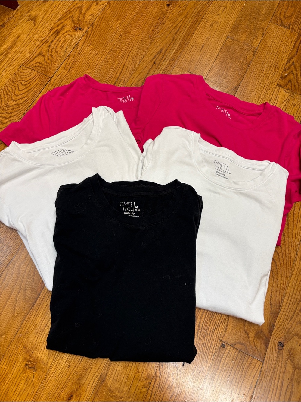 FREE Time and Tru Maternity T-shirts- Pack of Pink, White & Black